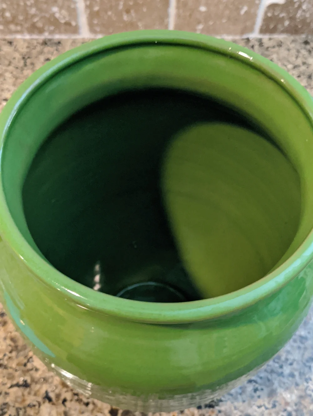 Southern Living at Home Olive Jar Du Mar Olive Green & Sandstone Glazed Pottery